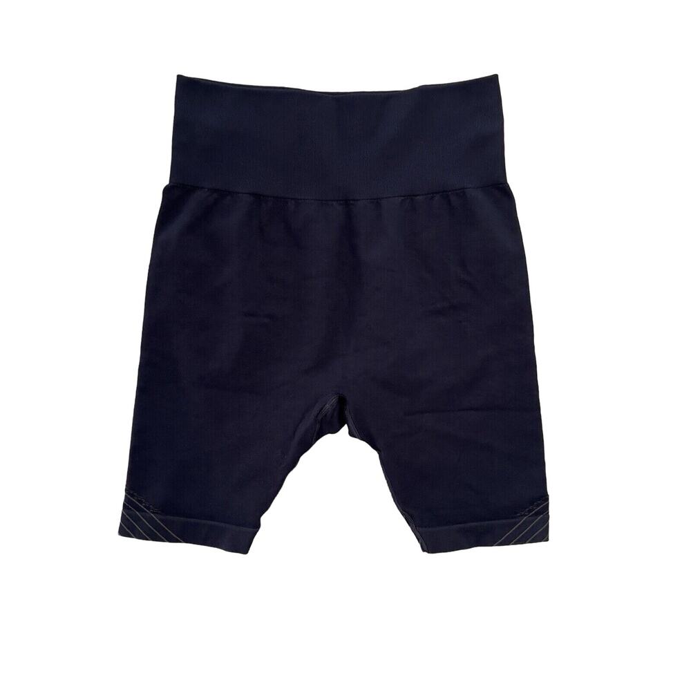 JoyLab Women's High Rise Ribbed Biker Shorts – Black/Brown Size Medium